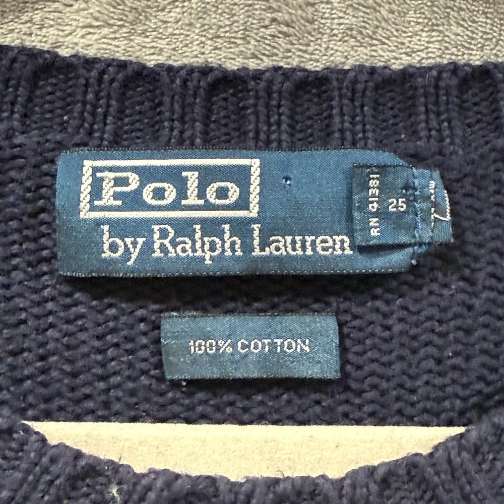 Vtg Polo Ralph Lauren Sweater Blue Classic Fit Pony Grandpa Old Money Men Sz XL - Picture 3 of 8